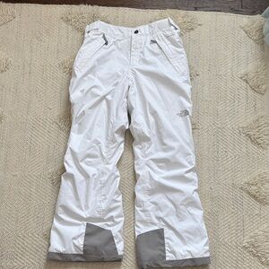 Girls size Large (14-16) The North Face white snow ski pants